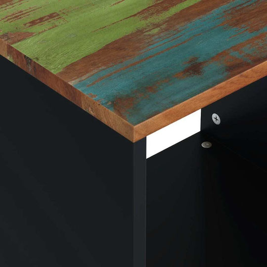 Rectangular Side Table from Solid Wood Multicolour L40xW31xH46cm.