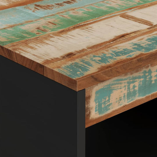 Rectangular Side Table Made of Solid Wood Multicolour 55x50x40 cm