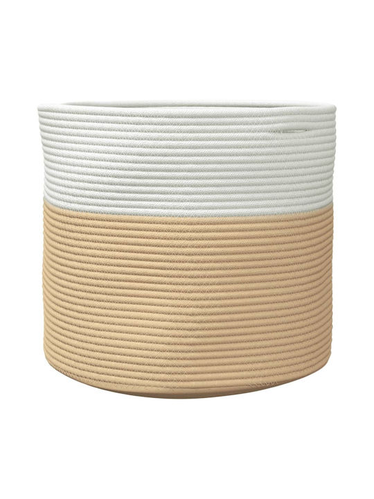 vidaXL Storage Basket Fabric Beige 40x40x35cm 1pcs