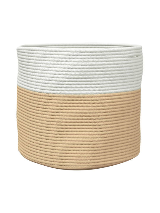vidaXL Storage Basket Fabric Beige 40x40x35cm 1pcs