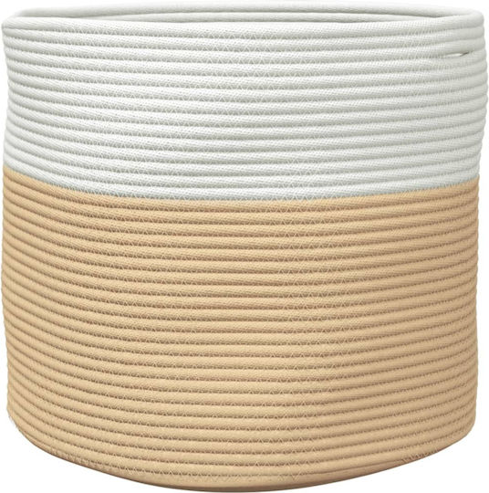 vidaXL Storage Basket Fabric Beige 40x40x35cm 1pcs