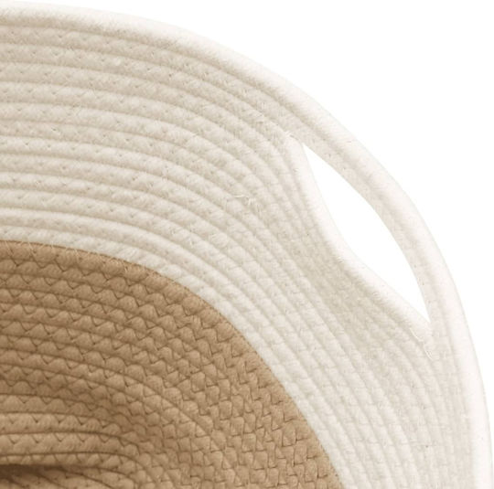 vidaXL Storage Basket Fabric Beige 40x40x35cm 1pcs