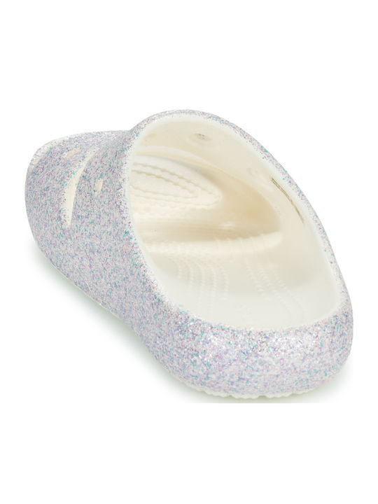 Παιδικές Σαγιονάρες Slides Λευκές Classic Glitter Sandal V2 K