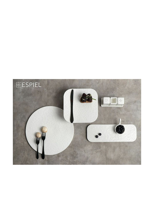 Espiel Siders Serving Platter made of Porcelain White with Diameter 30.5cm