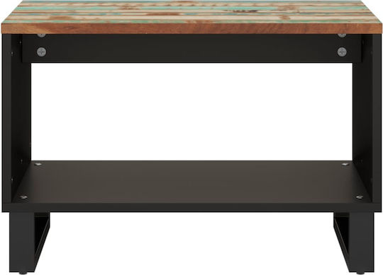 Rectangular Side Table from Solid Wood Multicolour M60xW50xH40cm