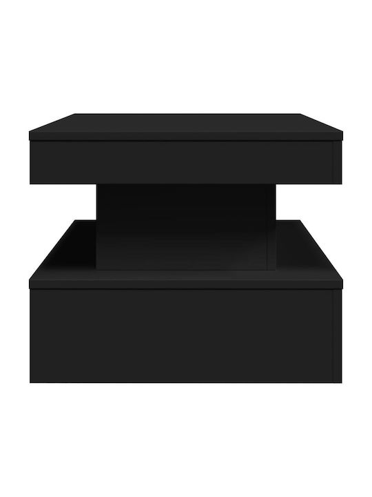 Masa De Cafea Centrală Rectangulară Din Lemn Neagră L90xL50xÎ40cm