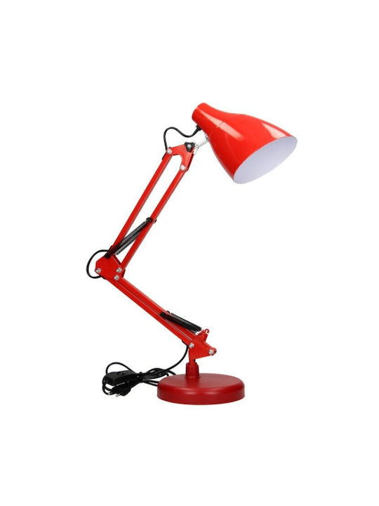 Virone Office Lamp with Foldable Arm for Socket E27 in Red Color