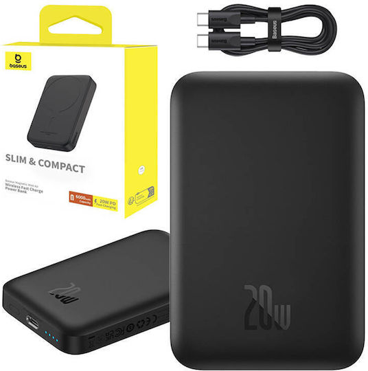 Baseus MagSafe Power Bank 6000mAh 20W με Θύρα USB-C Power Delivery Μαύρο