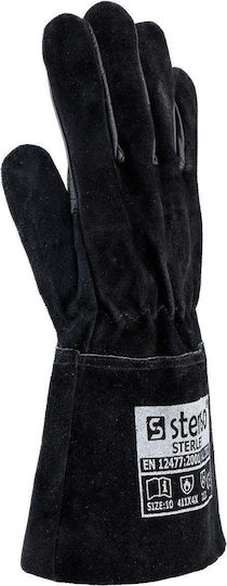 Stenso Gloves for Work Welding Black Leather 1pcs