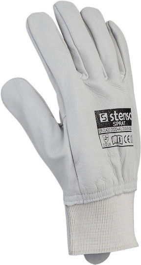 Stenso Gloves for Work White Leather 1pcs