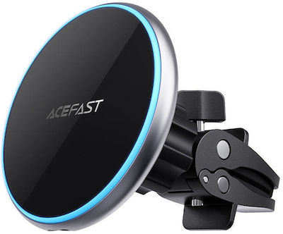 Acefast Mobile Phone Holder Car with Magnet and Wireless Charging Silver