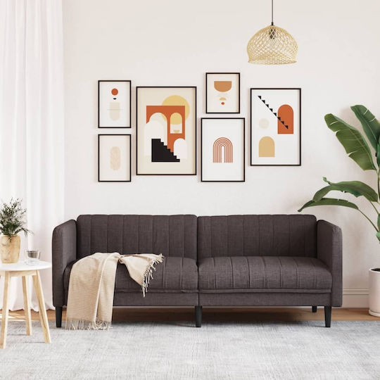 Τριθέσιος Καναπές Σκούρο Καφέ 193x76.5x74.5εκ. 372616