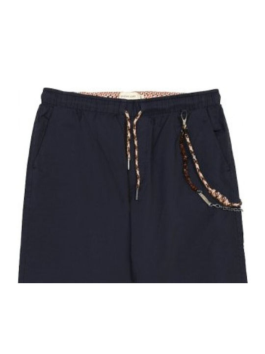 Gl003bd Παντελόνι Chino Ελαστικό σε Loose Εφαρμογή Deep Blue
