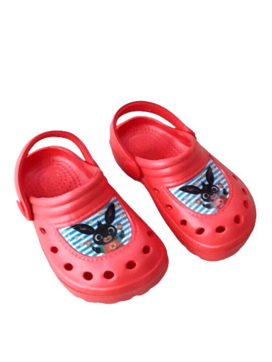 Disney Bing Kids Beach Shoes Red Clogs