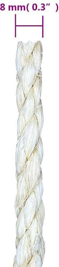 vidaXL Σχοινί Στριφτό 8mm 50m Σιζάλ 2.4kg Μαύρο