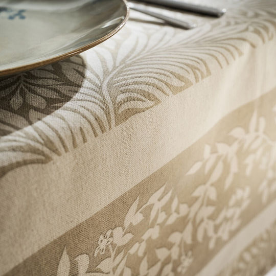 Gofis Home Tischtuch Leinen Ginevra Olive 150x220cm