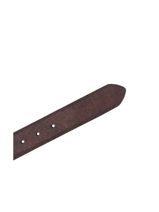 Kricket Men's Knitted Leather Belt Brown