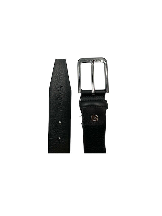 Pierre Cardin Men's Leather Belt Black