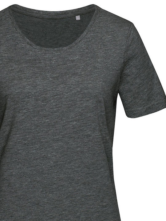 Stedman Γυναικείο Διαφημιστικό T-shirt Κοντομάνικο Dark Grey Heather