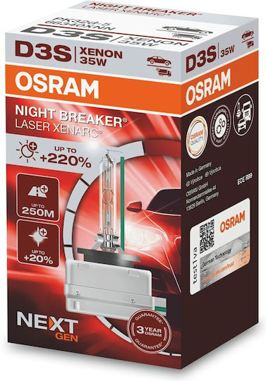 Osram Lamps Car Night Breaker Laser Xenarc D3S Xenon White 42V 35W 1pcs