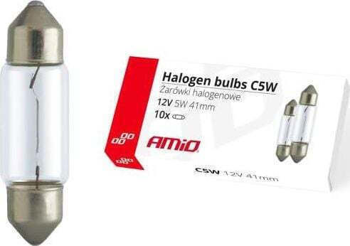AMiO Lampen Auto C5W Halogen 12V 5W 10Stück