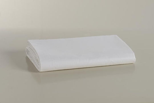 Mc Decor Hotelbettlaken Weiß Doppel 240x270cm Baumwolle und Polyester 1Stück