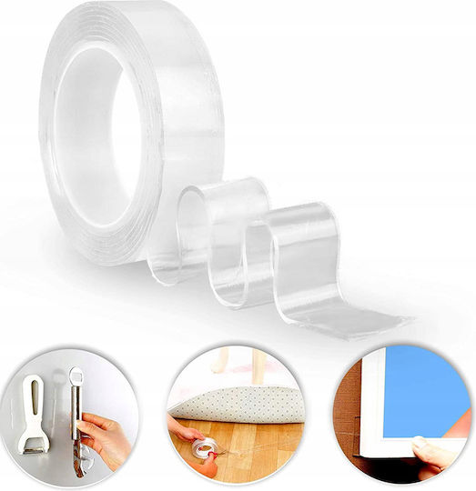 Doppelseitiges Klebeband Zola Transparent Flexibel Nicht Markierend 100 X 3 Cm