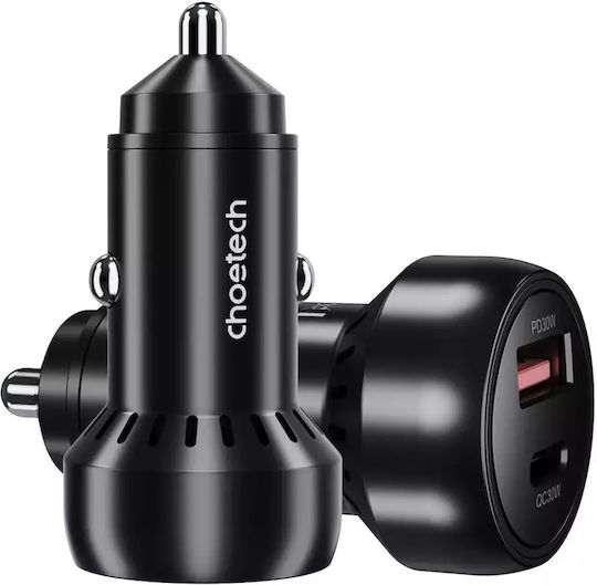 Choetech Choetech Handy-Autoladegerät 60W 2.4A mit einer Buchse 1xUSB-A Schwarz Farbe