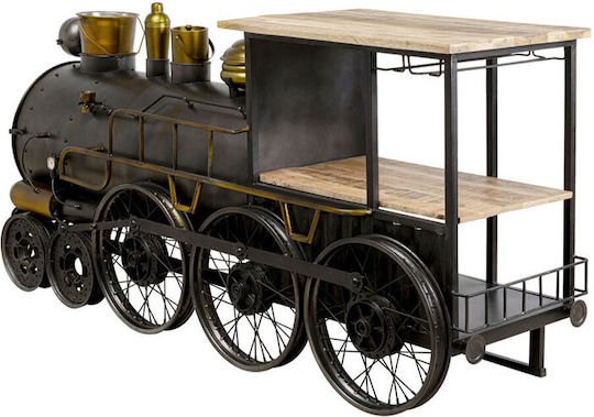 Train Конзолна маса Метална Gunmetal Д226xШ60xВ104cm