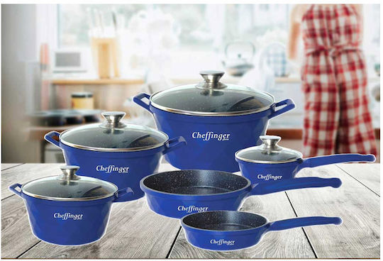 Cheffinger Antik Ars Kochgeschirr-Set aus Aluminium mit Antihaftbeschichtung 6 Teile