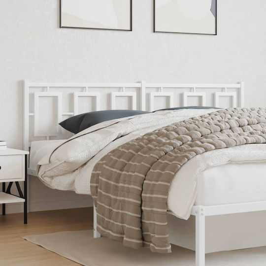 vidaXL Metallic White Bed Headboard 187x91cm