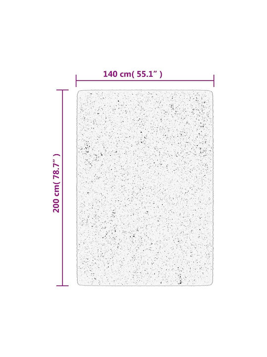 vidaXL Oviedo Χαλί Ορθογώνιο Τιρκουάζ 140x200cm