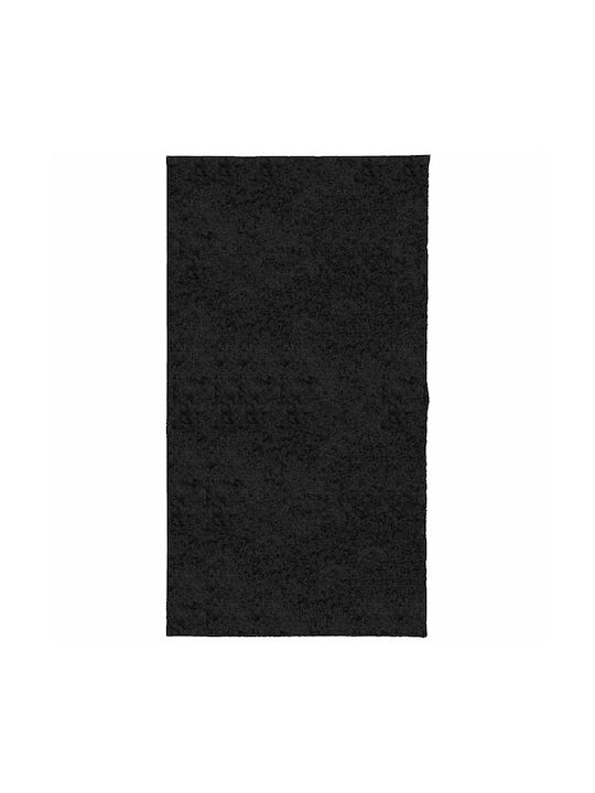 vidaXL Rug Rectangular Shaggy Black