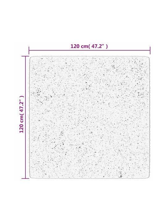 vidaXL Oviedo Χαλί Ορθογώνιο Τιρκουάζ 120x120cm