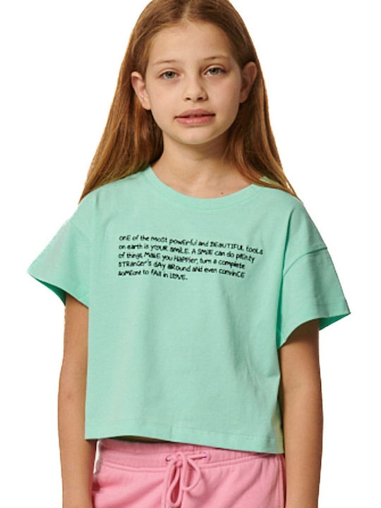 Kids' Crop Top Short Sleeve Mint