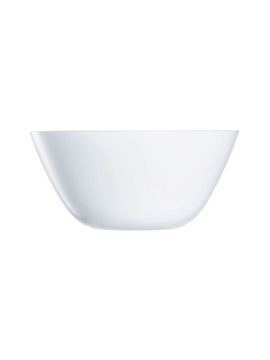 Glass Salad Bowl White 24x24x9.5cm