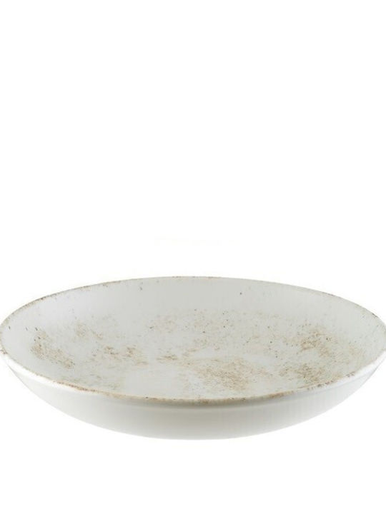 Bonna Nacrous Porcelain Salad Bowl White 23x23cm