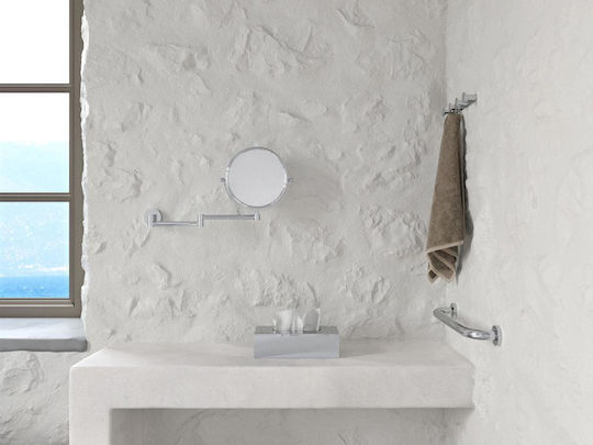 Verdi Schminkspiegel Wand mit Licht 20cm Silber