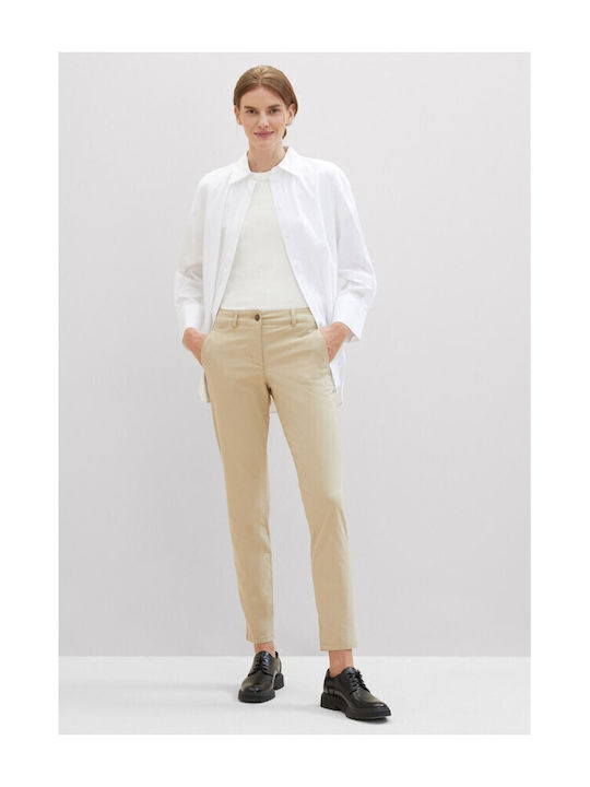 Women's Chino Trousers Slim Fit Beige