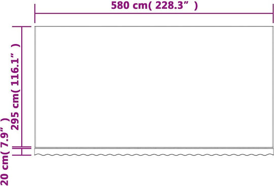 vidaXL Τεντόπανο Κόκκινο με Επίστρωση PU 3x6m