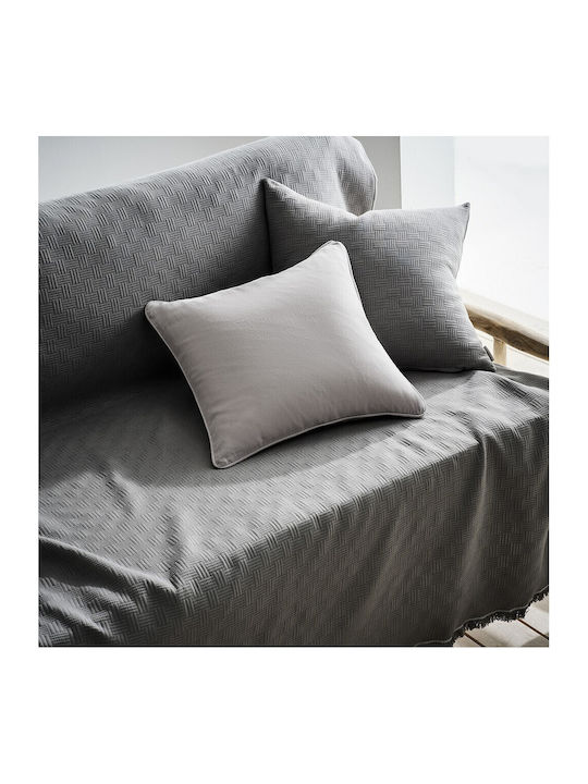 Gofis Home Ριχτάρι Τριθέσιου Καναπέ Ilania 180x310εκ. Rock Grey 318