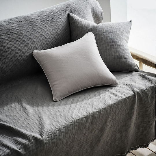 Gofis Home Three-Seater Sofa Throw Ilania 180x310cm Rock Grey 318