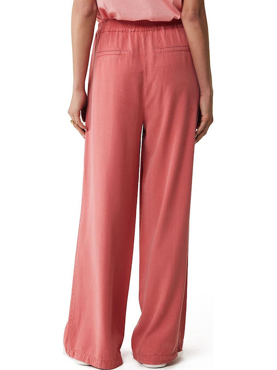 Women's Fabric Trousers Coral