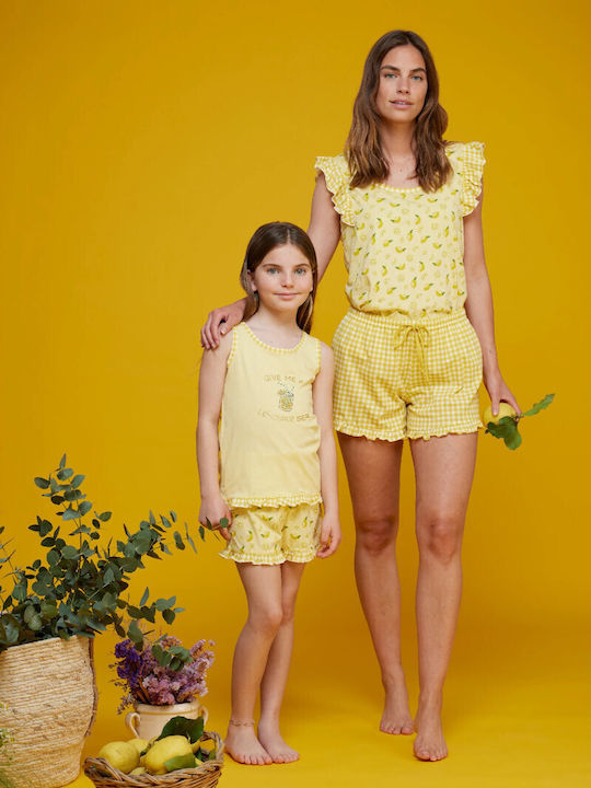 Noidinotte Women's Summer Cotton Babydoll Yellow