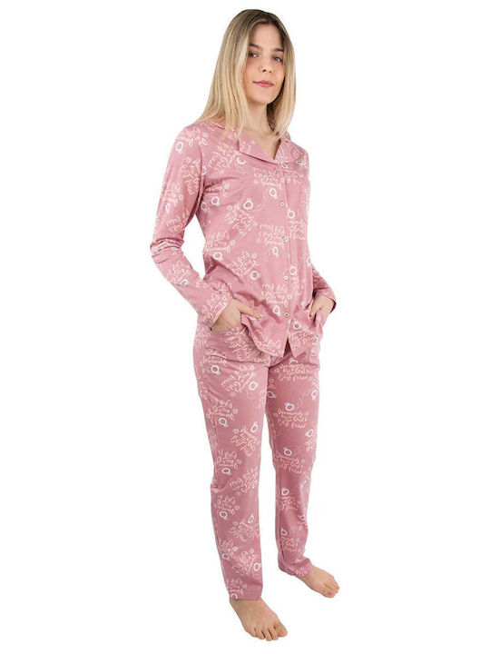 Calzedoro Summer Women's Pyjama Set Cotton Rose