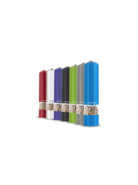 Esperanza Set Electric Râșnițe Condimente din Plastic în Culoare Alb 23cm 1buc