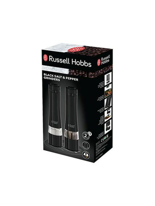 Russell Hobbs Classics Σετ Ηλεκτρικοί Μύλοι Μπαχαρικών Inox σε Μαύρο Χρώμα 2τμχ