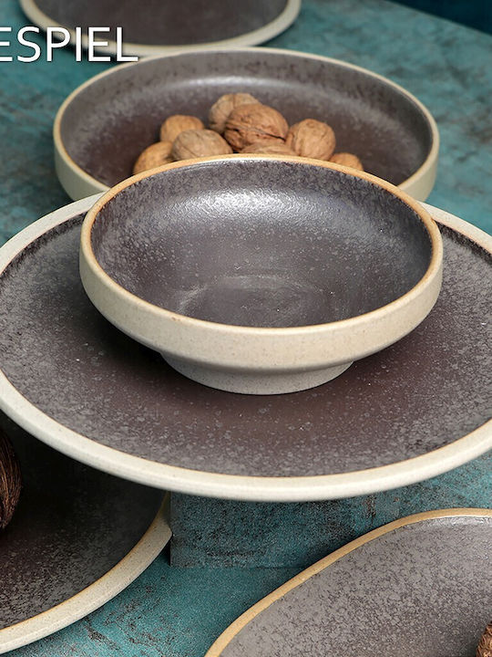 Espiel Karma Plate Soup made of Porcelain Brown with Diameter 15.3cm