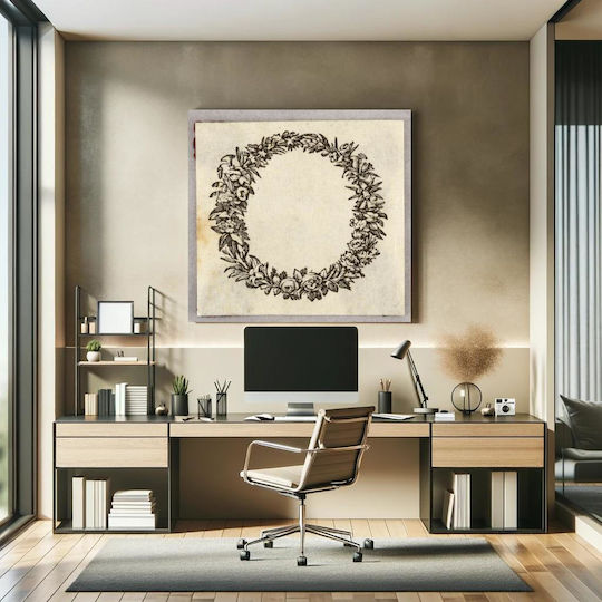 Engraving Vignette Tablou Lemn 110x110cm