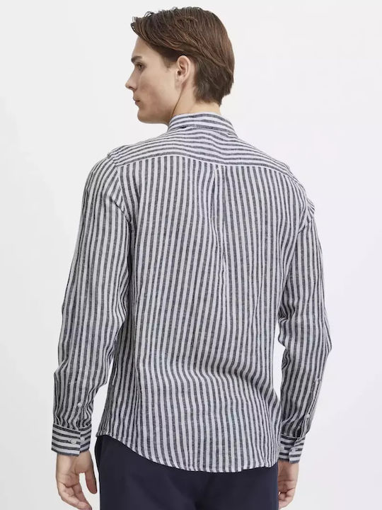 Langärmlig Leinen Hemd Gestreift Striped